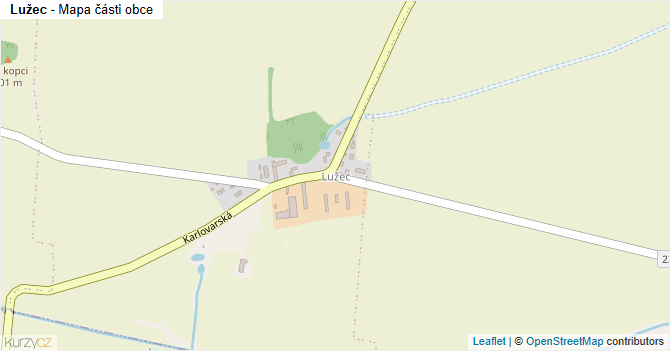 Lužec - mapa části obce