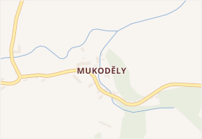 Mukoděly v obci Vroutek - mapa části obce