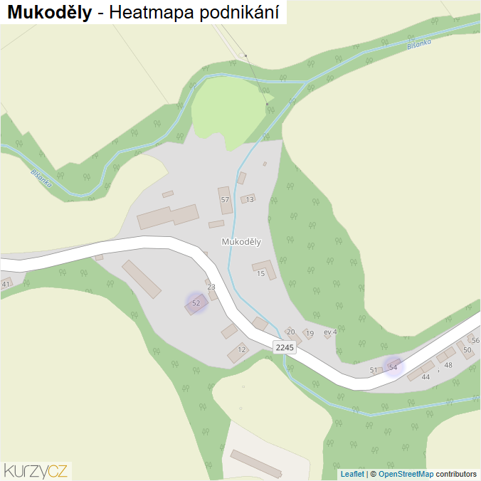 Mapa Mukoděly - Firmy v části obce.