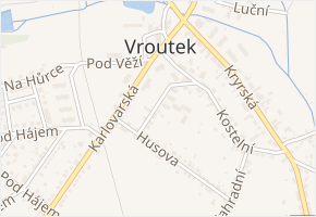 Na Průhoně v obci Vroutek - mapa ulice