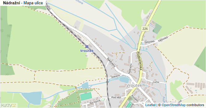 Nádražní - mapa ulice