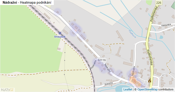 Nádražní - mapa podnikání