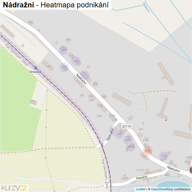 Mapa Nádražní - Firmy v ulici.