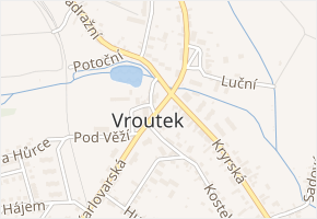 Pod Věží v obci Vroutek - mapa ulice