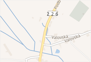 U Podbořan v obci Vroutek - mapa ulice
