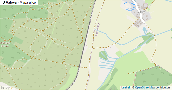 U Valova - mapa ulice