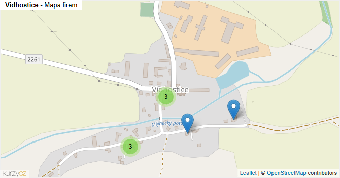 Vidhostice - mapa firem