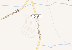 Vidhostická v obci Vroutek - mapa ulice