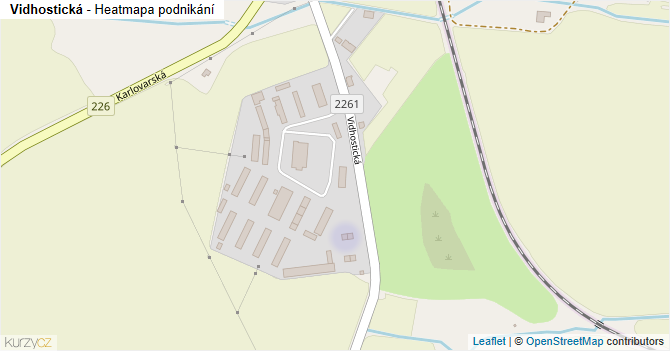 Vidhostická - mapa podnikání