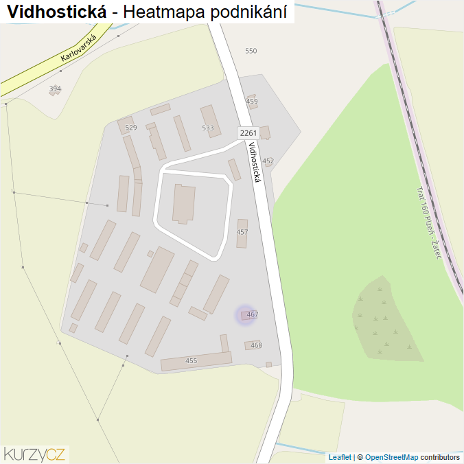Mapa Vidhostická - Firmy v ulici.