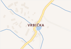 Vrbička v obci Vroutek - mapa části obce