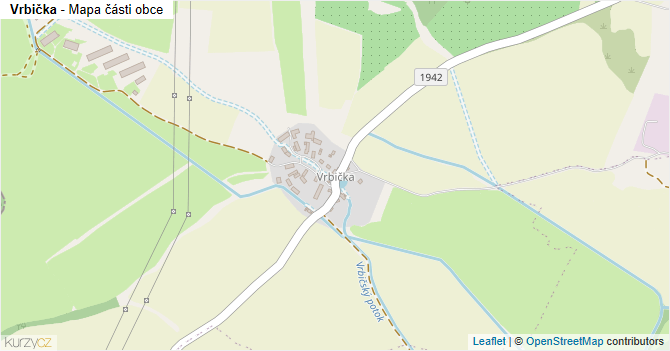 Vrbička - mapa části obce
