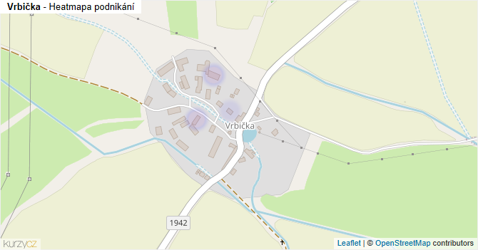 Vrbička - mapa podnikání