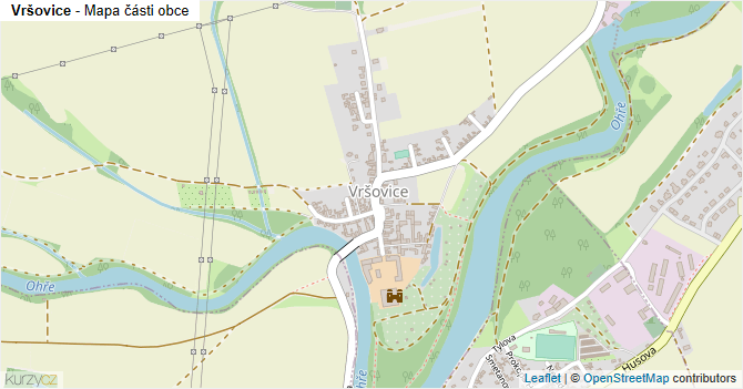 Vršovice - mapa části obce