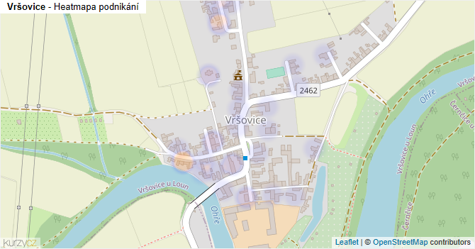 Vršovice - mapa podnikání