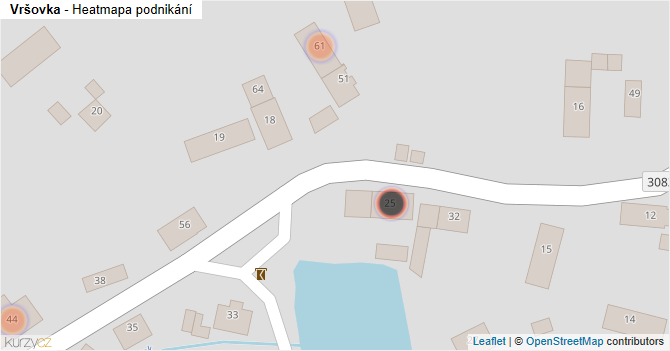 Vršovka - mapa podnikání