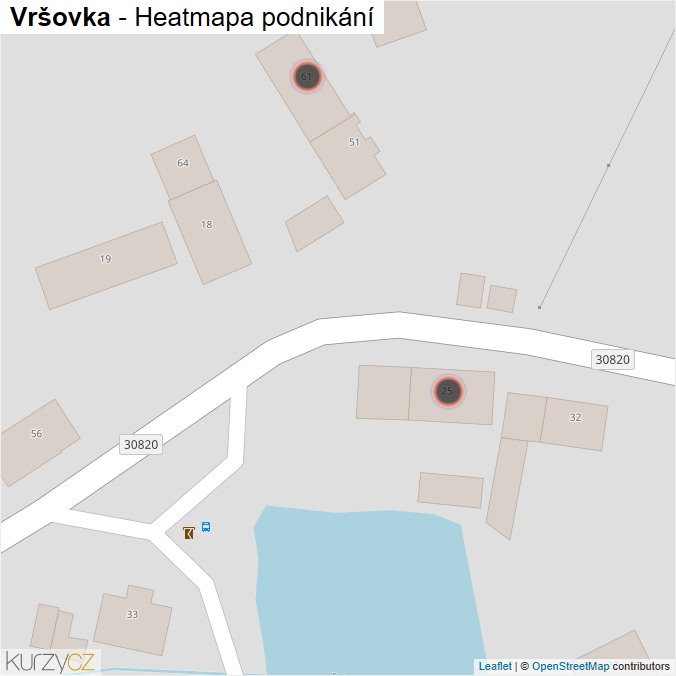Mapa Vršovka - Firmy v obci.