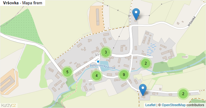 Vršovka - mapa firem