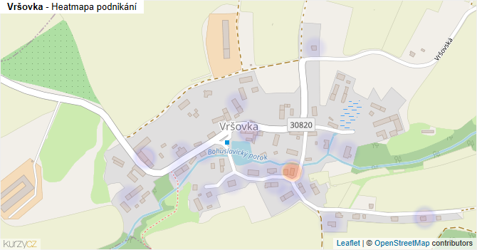 Vršovka - mapa podnikání
