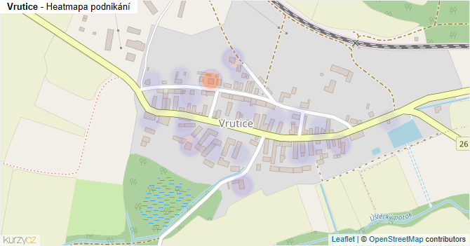 Vrutice - mapa podnikání