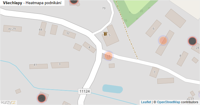 Všechlapy - mapa podnikání