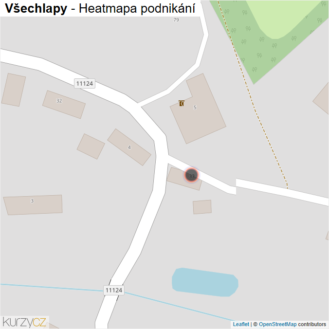 Mapa Všechlapy - Firmy v obci.