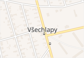 Všechlapy v obci Všechlapy - mapa části obce