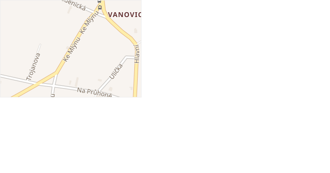 Ke Mlýnu v obci Všejany - mapa ulice
