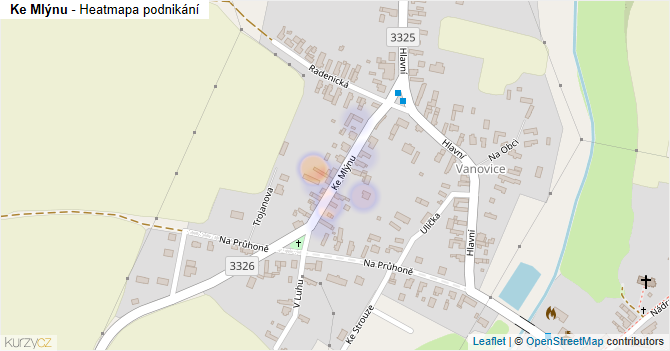 Ke Mlýnu - mapa podnikání