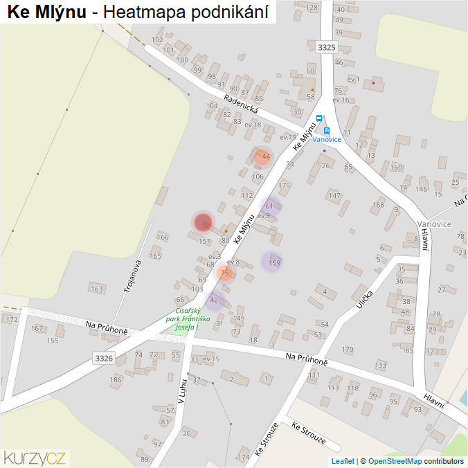 Mapa Ke Mlýnu - Firmy v ulici.