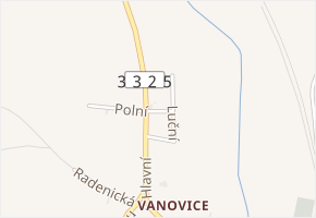Luční v obci Všejany - mapa ulice