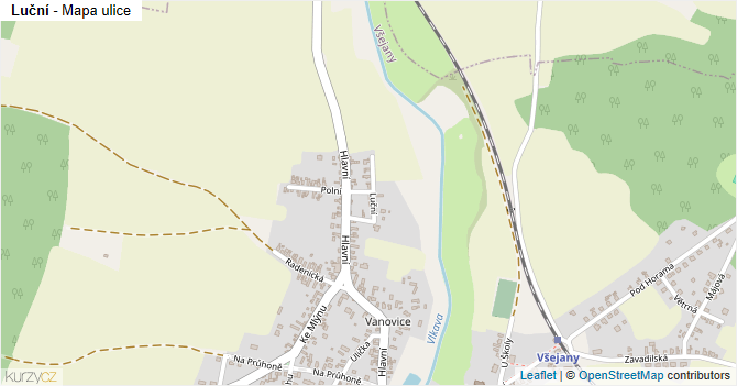 Luční - mapa ulice