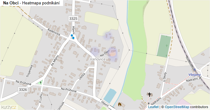 Na Obci - mapa podnikání