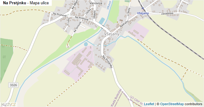 Na Prstýnku - mapa ulice