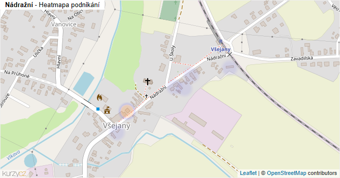 Nádražní - mapa podnikání