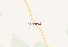 Březová v obci Všelibice - mapa části obce