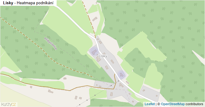 Lísky - mapa podnikání