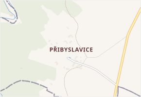 Přibyslavice v obci Všelibice - mapa části obce