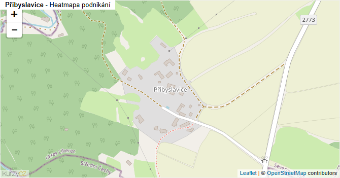 Přibyslavice - mapa podnikání