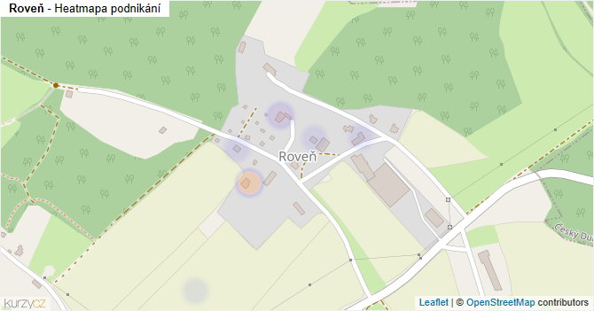 Roveň - mapa podnikání