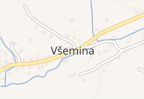 Všemina v obci Všemina - mapa části obce