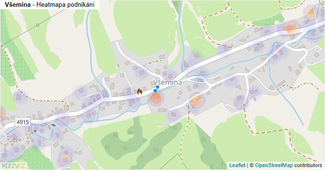 Všemina - mapa podnikání