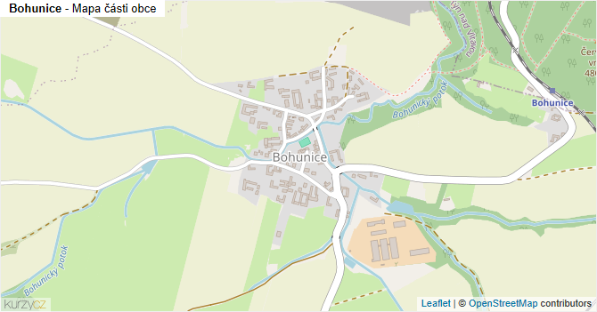 Bohunice - mapa části obce