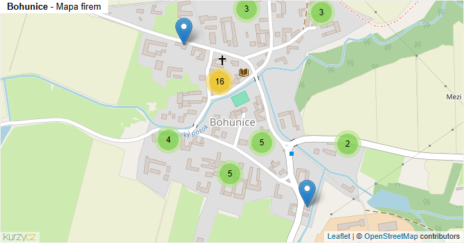 Bohunice - mapa firem