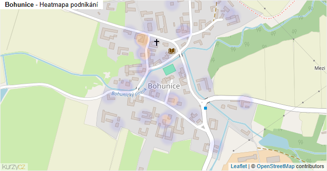Bohunice - mapa podnikání