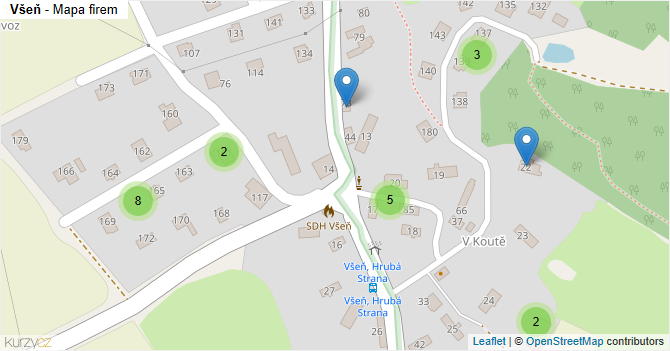 Všeň - mapa firem