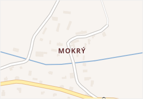 Mokrý v obci Všeň - mapa části obce