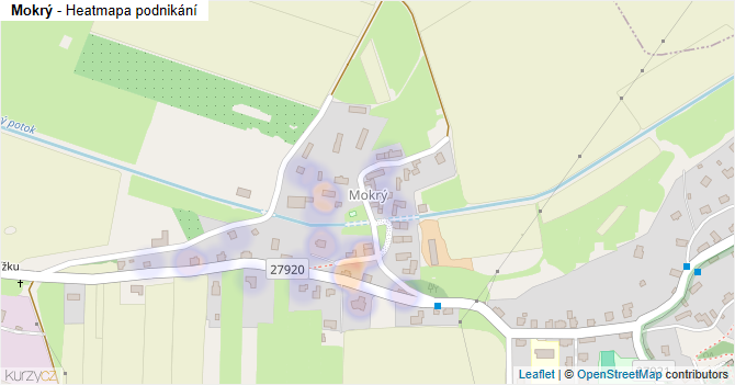 Mokrý - mapa podnikání