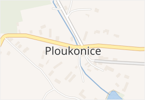 Ploukonice v obci Všeň - mapa části obce