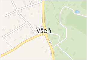 Všeň v obci Všeň - mapa části obce